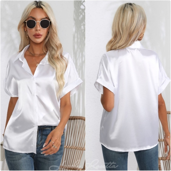 Classic Collared Neck Short Sleeve Shirt - Picture 11 of 11